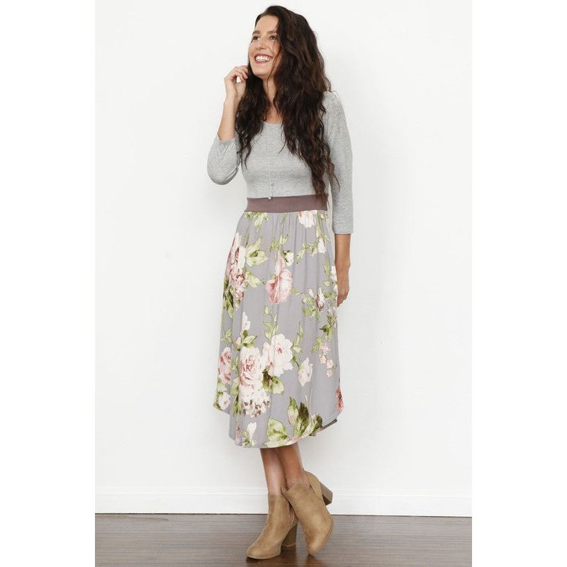 Floral Band Midi Dress Dresses EG fashion   