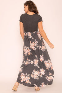 Thumbnail for Plus Short Sleeve Floral Maxi Dress Dresses EG fashion   