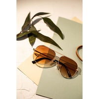 Thumbnail for Caramel High Quality Unisex Aviator Sunglasses Sunglasses Julia Rose Caramel os 