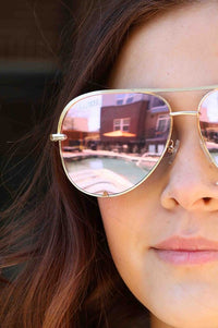 Thumbnail for Pink Gold High Quality Unisex Aviator Sunglasses Sunglasses Julia Rose   