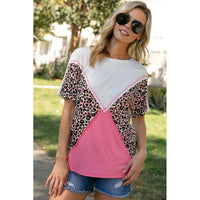 Thumbnail for ANIMAL SOLID COLOR BLOCK TOP Womens Tops e Luna   