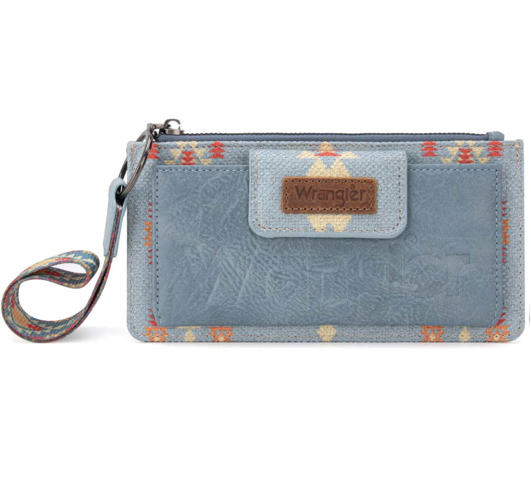 Wrangler Aztec Print Bi-Fold Wallet Wristlet Wrangler, Purses\Wallets Sweet Southern Soul Boutique Jean  