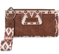 Thumbnail for Wrangler Aztec Print Bi-Fold Wallet Wristlet Wrangler, Purses\Wallets Sweet Southern Soul Boutique   