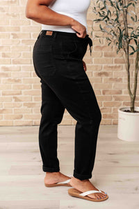 Thumbnail for Carmen Double Cuff Joggers in Black Pants Ave Shops   