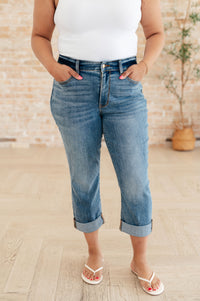 Thumbnail for Laura Mid Rise Cuffed Skinny Capri Jeans Pants Ave Shops 0/24  