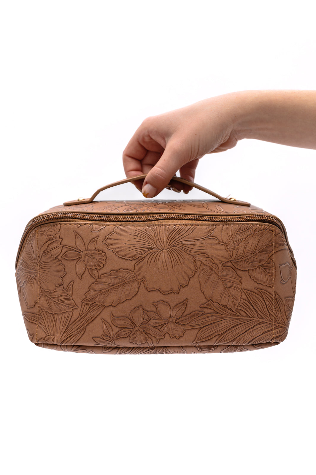 Life In Luxury Large Capacity Cosmetic Bag in Tan Accessories Ave Shops   