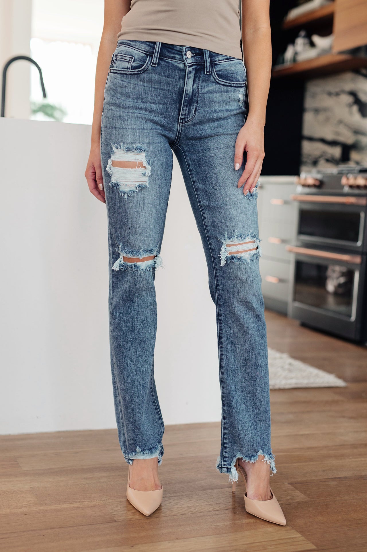 O'Hara Destroyed Straight Jeans Women's Jeans Ave Shops   