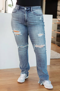 Thumbnail for O'Hara Destroyed Straight Jeans Women's Jeans Ave Shops   