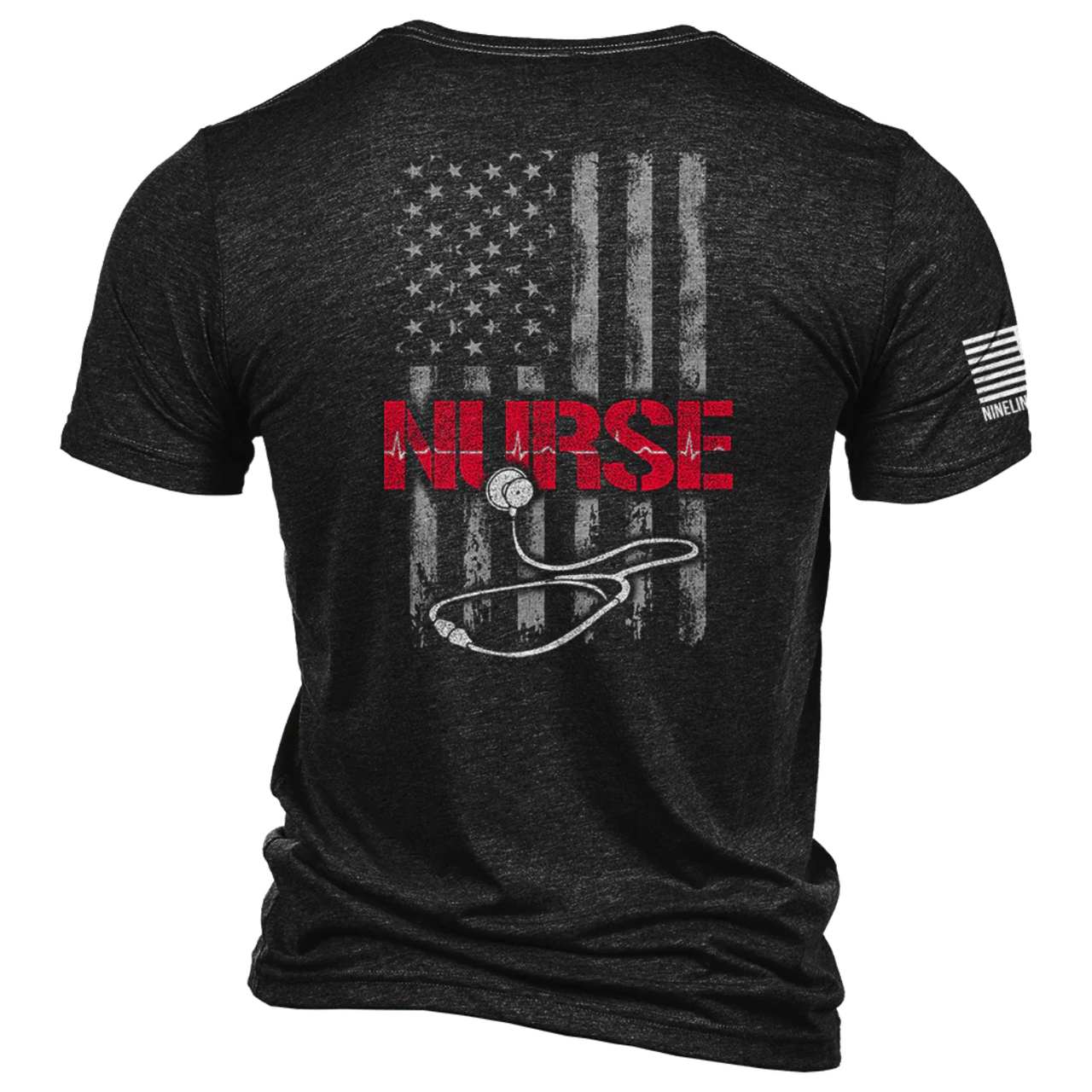 Nine Line Stethoscope Flag Tee Shirts & Tops Sweet Southern Soul Boutique Medium  