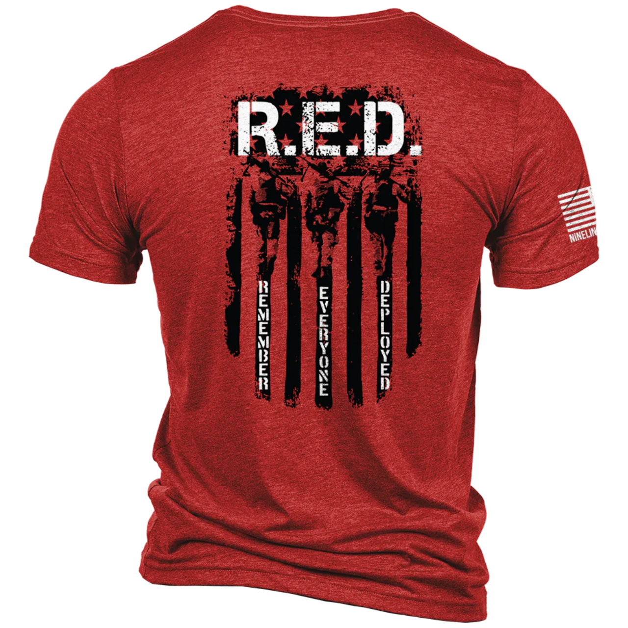 Nine Line RED Remember Everyone Deployed Tee Shirts & Tops Sweet Southern Soul Boutique Medium  