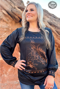 Thumbnail for WESTERN HOT SEAT TOP Womens Tops Sweet Southern Soul Boutique   