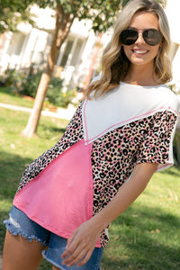 Thumbnail for ANIMAL SOLID COLOR BLOCK TOP Womens Tops e Luna   