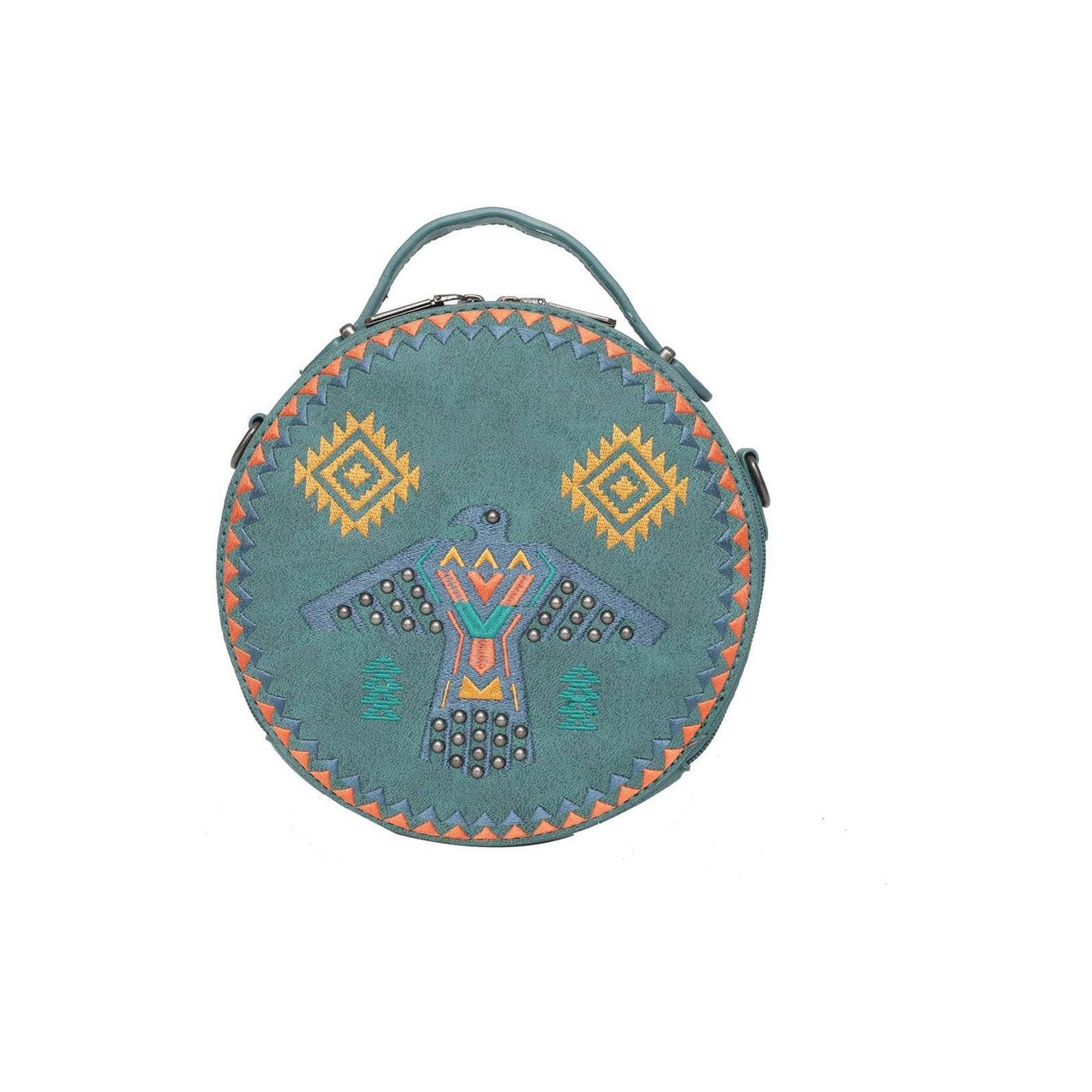 Wrangler Embroidered Collection Circle Bag/Crossbody Purses\Wallets Sweet Southern Soul Boutique Turquoise Default 