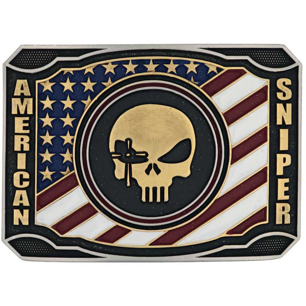 Patriotic Duty Chris Kyle Attitude Belt Buckle Belt Buckles Montana Silversmiths   