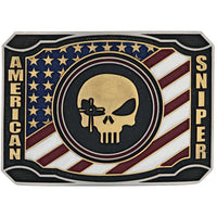 Thumbnail for Patriotic Duty Chris Kyle Attitude Belt Buckle Belt Buckles Montana Silversmiths   