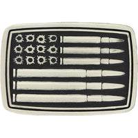 Thumbnail for Silver Bullet Flag Attitude Buckle Belt Buckles Montana Silversmiths   