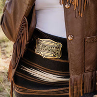 Thumbnail for The Y Yellowstone Star Attitude Belt Buckle Belt Buckles Montana Silversmiths   