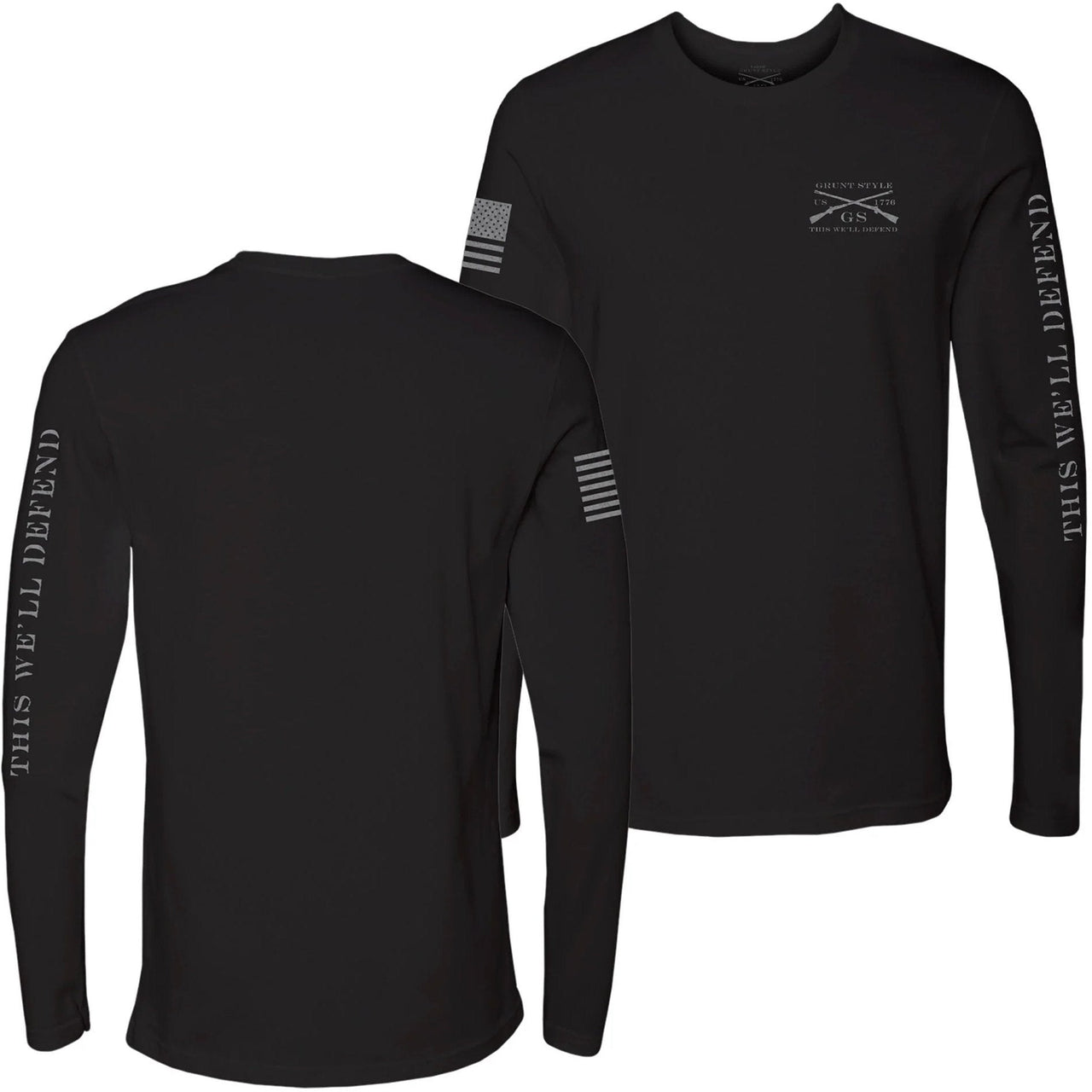 This We'll Defend Long Sleeve Tee T-Shirt Grunt Style Sm  