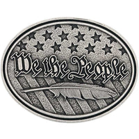 Thumbnail for We the People Antiqued Attitude Buckle Belt Buckles Montana Silversmiths   