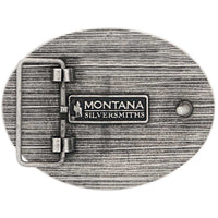 Thumbnail for We the People Antiqued Attitude Buckle Belt Buckles Montana Silversmiths   